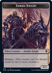 Zombie // Zombie Knight Double-Sided Token [Starter Commander Decks] | Jomio and Rueliete's Cards and Comics