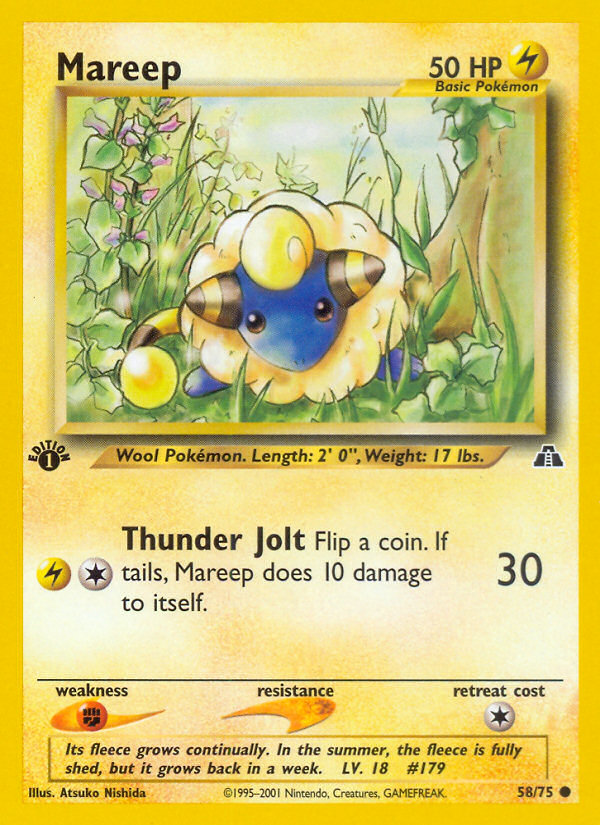 Mareep (58/75) [Neo Discovery 1st Edition] | Jomio and Rueliete's Cards and Comics