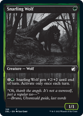 Snarling Wolf (199) [Innistrad: Double Feature] | Jomio and Rueliete's Cards and Comics
