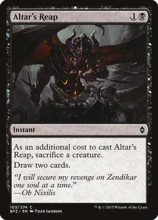 Altar's Reap [Battle for Zendikar] | Jomio and Rueliete's Cards and Comics