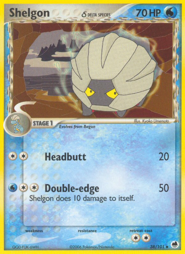 Shelgon (38/101) (Delta Species) [EX: Dragon Frontiers] | Jomio and Rueliete's Cards and Comics