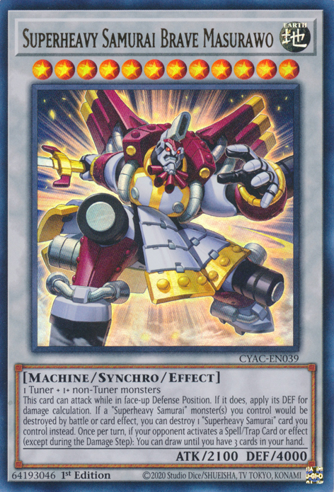 Superheavy Samurai Brave Masurawo [CYAC-EN039] Ultra Rare | Jomio and Rueliete's Cards and Comics