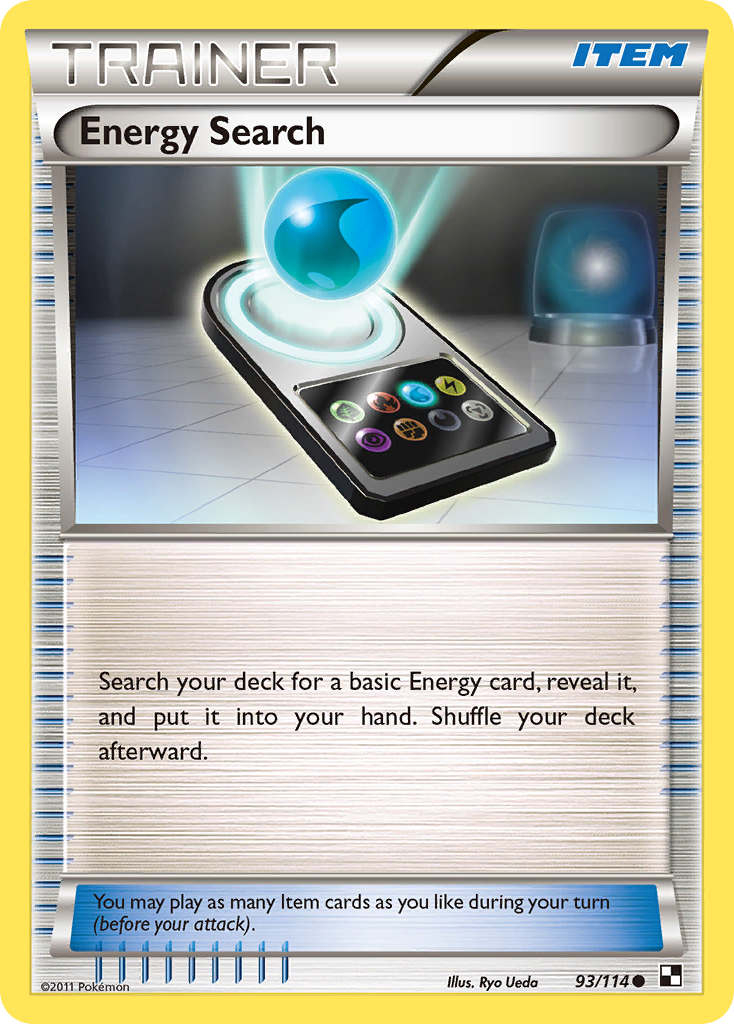 Energy Search (93/114) [Black & White: Base Set] | Jomio and Rueliete's Cards and Comics