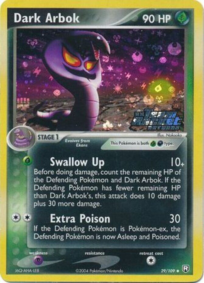 Dark Arbok (29/109) (Stamped) [EX: Team Rocket Returns] | Jomio and Rueliete's Cards and Comics
