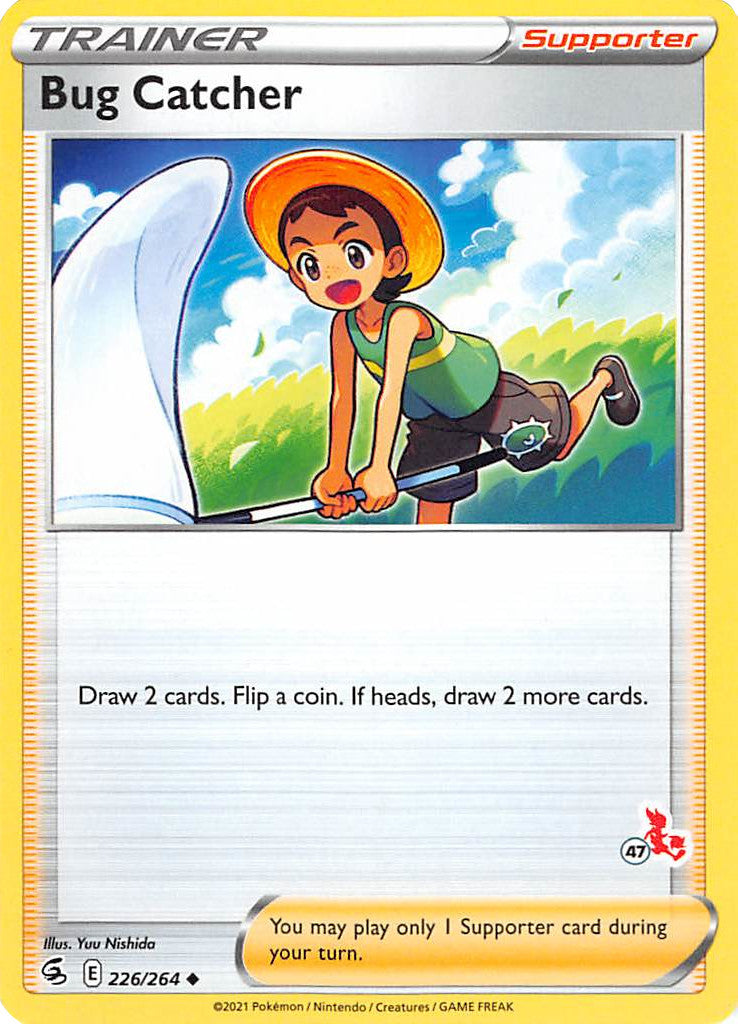 Bug Catcher (226/264) (Cinderace Stamp #47) [Battle Academy 2022] | Jomio and Rueliete's Cards and Comics