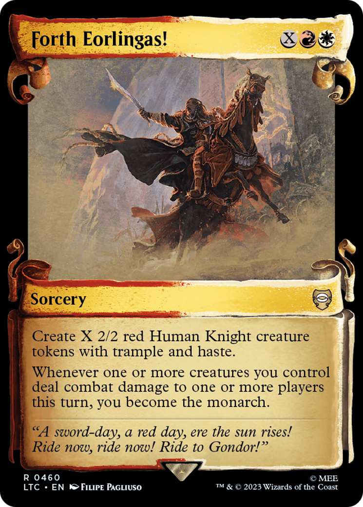 Forth Eorlingas! [The Lord of the Rings: Tales of Middle-Earth Commander Showcase Scrolls] | Jomio and Rueliete's Cards and Comics