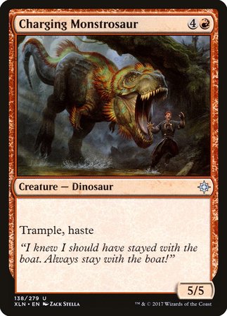 Charging Monstrosaur [Ixalan] | Jomio and Rueliete's Cards and Comics