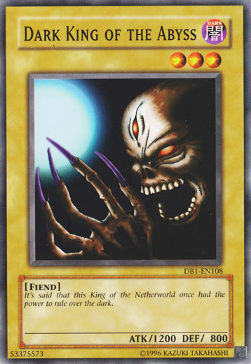 Dark King of the Abyss [DB1-EN108] Common | Jomio and Rueliete's Cards and Comics