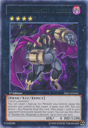 Number 80: Rhapsody in Berserk [PRIO-EN045] Rare | Jomio and Rueliete's Cards and Comics