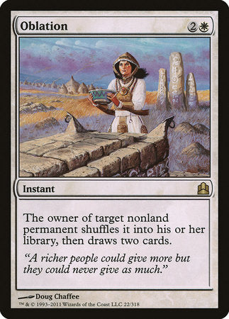 Oblation [Commander 2011] | Jomio and Rueliete's Cards and Comics