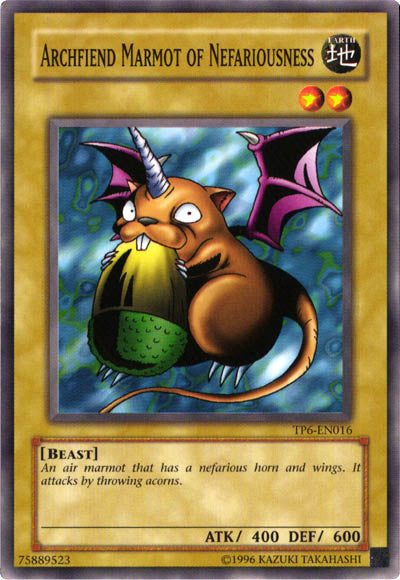 Archfiend Marmot of Nefariousness [TP6-EN016] Common | Jomio and Rueliete's Cards and Comics