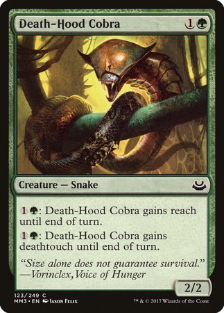 Death-Hood Cobra [Modern Masters 2017] | Jomio and Rueliete's Cards and Comics