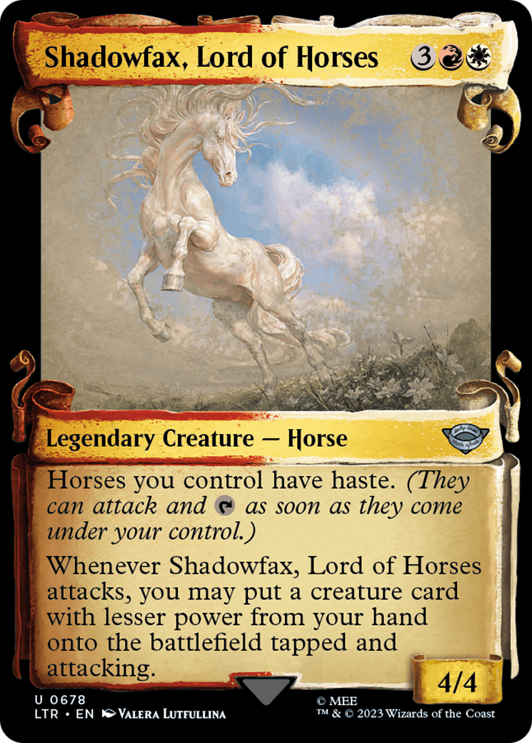 Shadowfax, Lord of Horses [The Lord of the Rings: Tales of Middle-Earth Showcase Scrolls] | Jomio and Rueliete's Cards and Comics