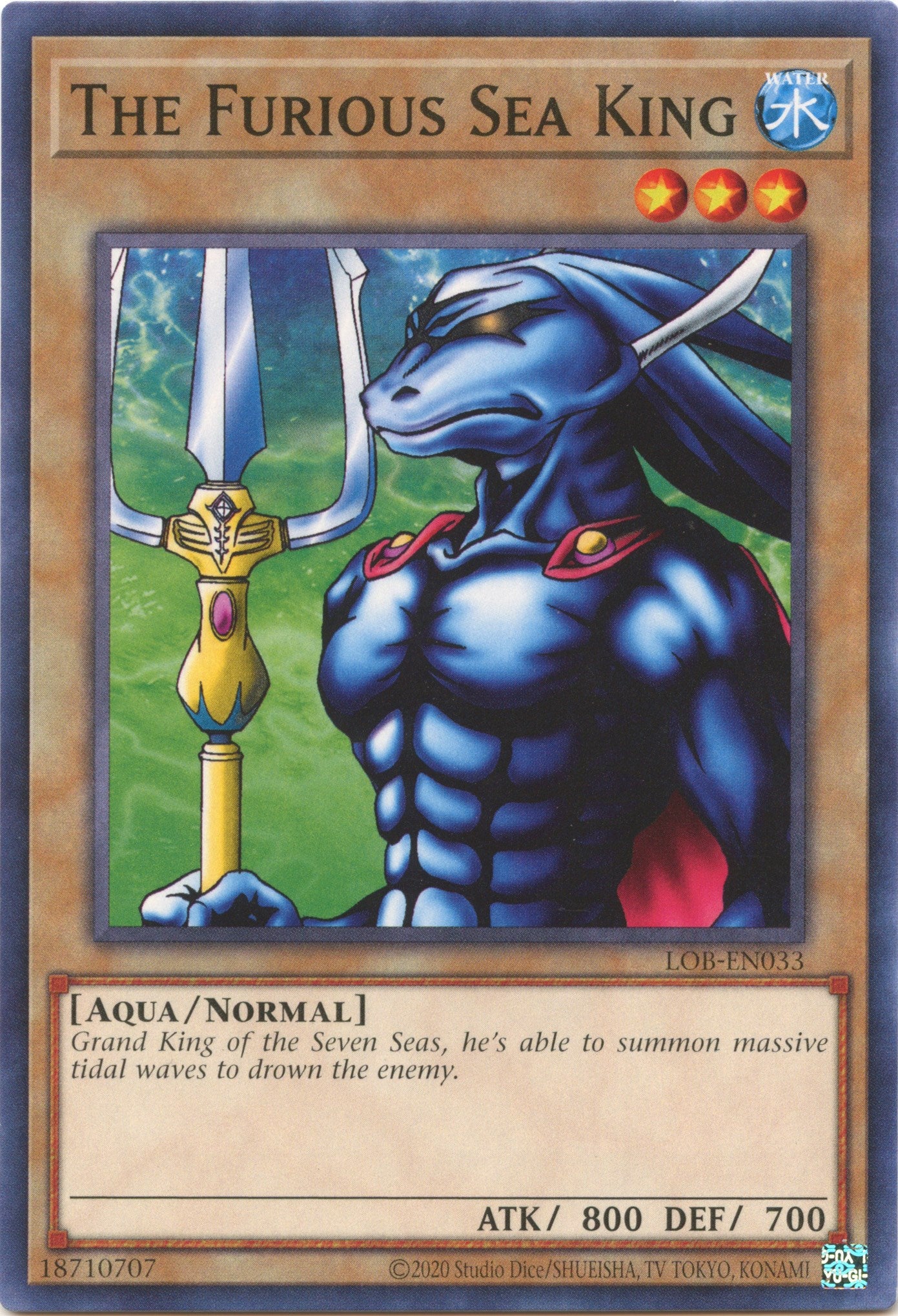 The Furious Sea King (25th Anniversary) [LOB-EN033] Common | Jomio and Rueliete's Cards and Comics