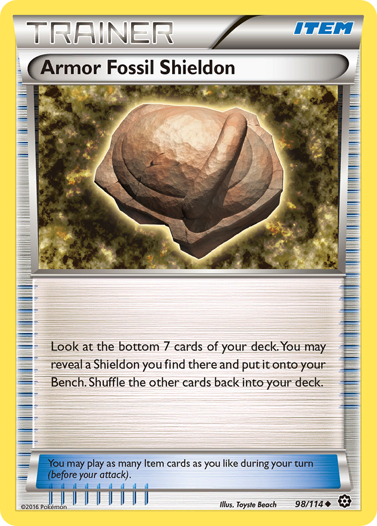 Armor Fossil Shieldon (98/114) [XY: Steam Siege] | Jomio and Rueliete's Cards and Comics