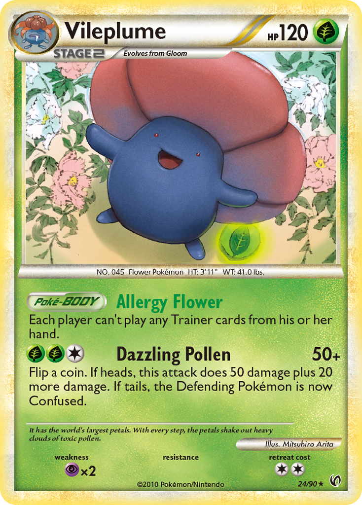 Vileplume (24/90) [HeartGold & SoulSilver: Undaunted] | Jomio and Rueliete's Cards and Comics