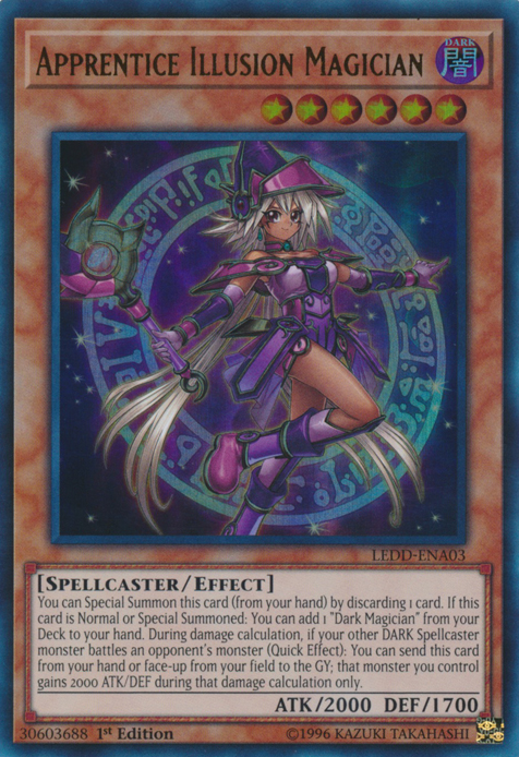 Apprentice Illusion Magician [LEDD-ENA03] Ultra Rare | Jomio and Rueliete's Cards and Comics