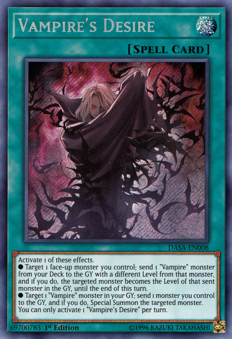 Vampire's Desire [DASA-EN008] Secret Rare | Jomio and Rueliete's Cards and Comics