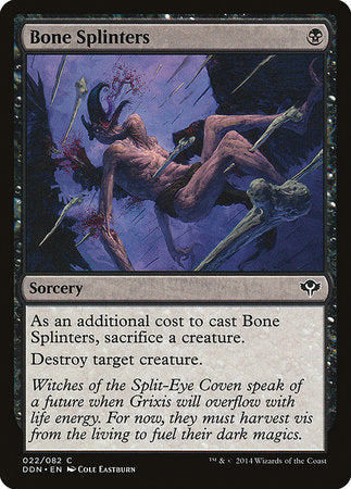 Bone Splinters [Duel Decks: Speed vs. Cunning] | Jomio and Rueliete's Cards and Comics