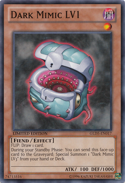 Dark Mimic LV1 [GLD5-EN017] Common | Jomio and Rueliete's Cards and Comics