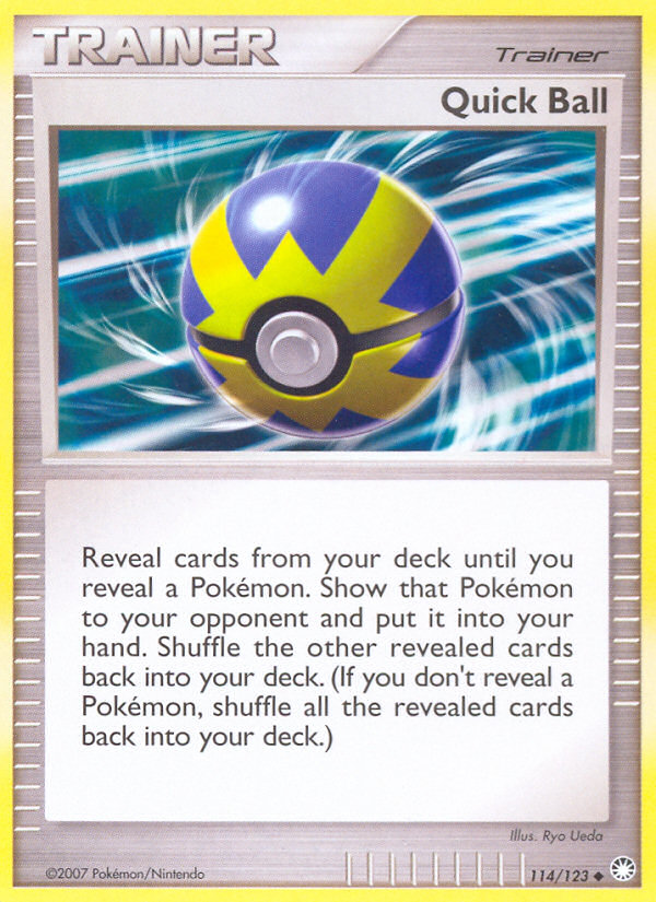 Quick Ball (114/123) [Diamond & Pearl: Mysterious Treasures] | Jomio and Rueliete's Cards and Comics