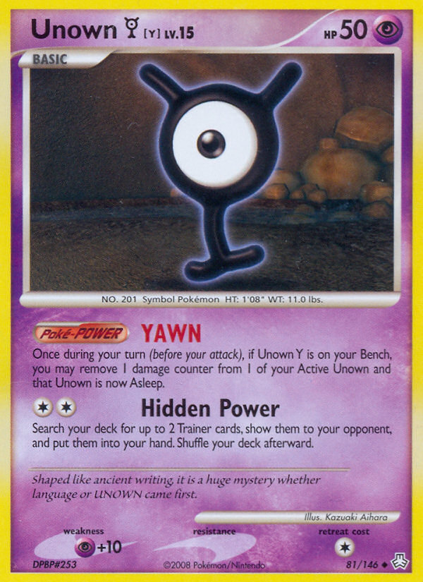 Unown Y (81/146) [Diamond & Pearl: Legends Awakened] | Jomio and Rueliete's Cards and Comics