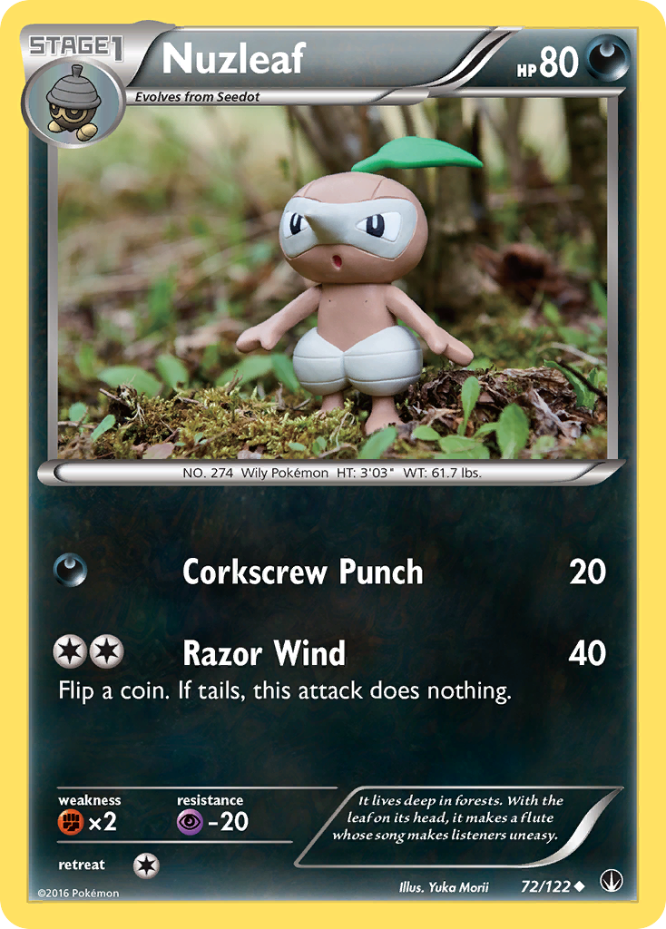 Nuzleaf (72/122) [XY: BREAKpoint] | Jomio and Rueliete's Cards and Comics