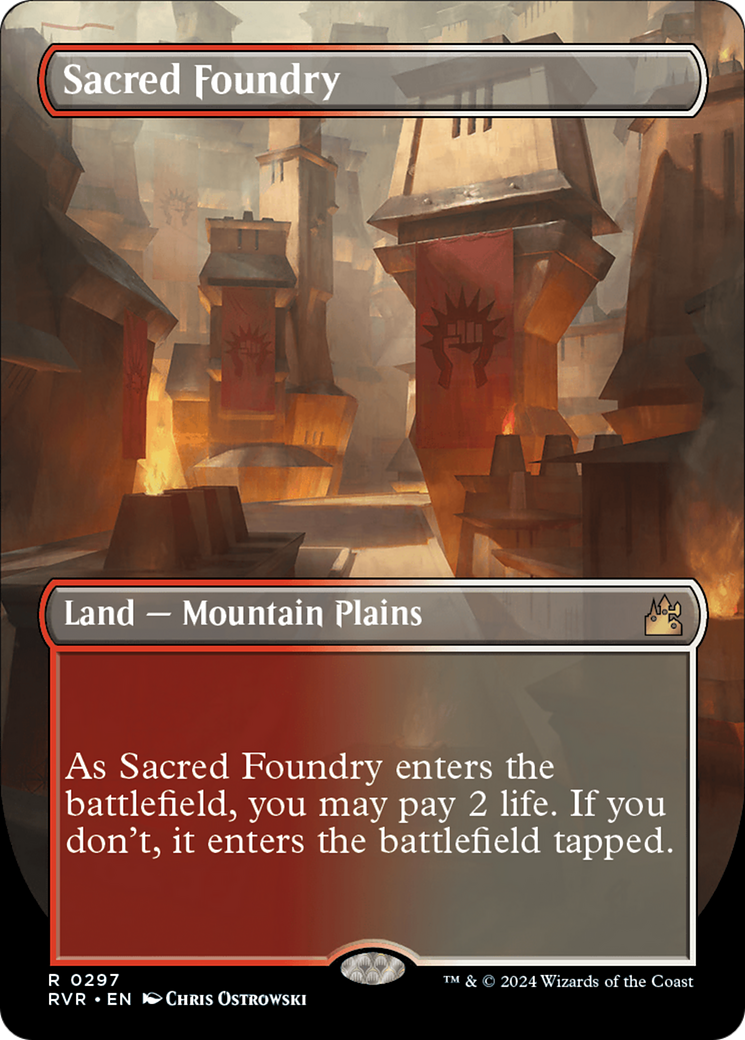 Sacred Foundry (Borderless) [Ravnica Remastered] | Jomio and Rueliete's Cards and Comics