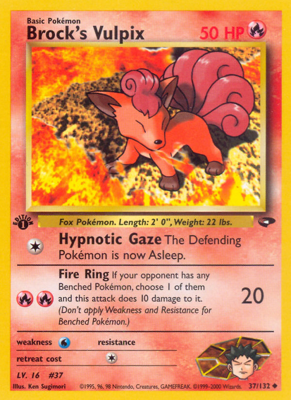 Brock's Vulpix (37/132) [Gym Challenge 1st Edition] | Jomio and Rueliete's Cards and Comics