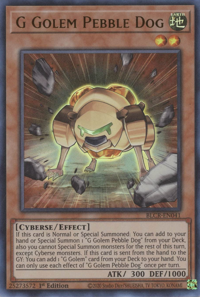 G Golem Pebble Dog [BLCR-EN041] Ultra Rare | Jomio and Rueliete's Cards and Comics