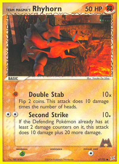 Team Magma's Rhyhorn (67/95) [EX: Team Magma vs Team Aqua] | Jomio and Rueliete's Cards and Comics