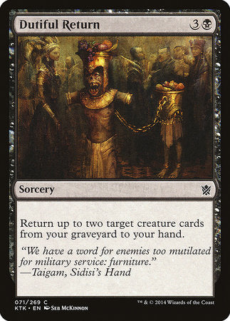 Dutiful Return [Khans of Tarkir] | Jomio and Rueliete's Cards and Comics