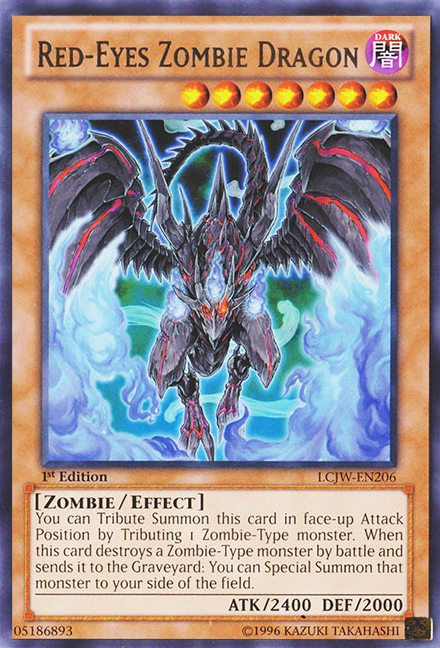 Red-Eyes Zombie Dragon [LCJW-EN206] Rare | Jomio and Rueliete's Cards and Comics