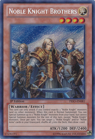 Noble Knight Brothers [PRIO-EN081] Secret Rare | Jomio and Rueliete's Cards and Comics