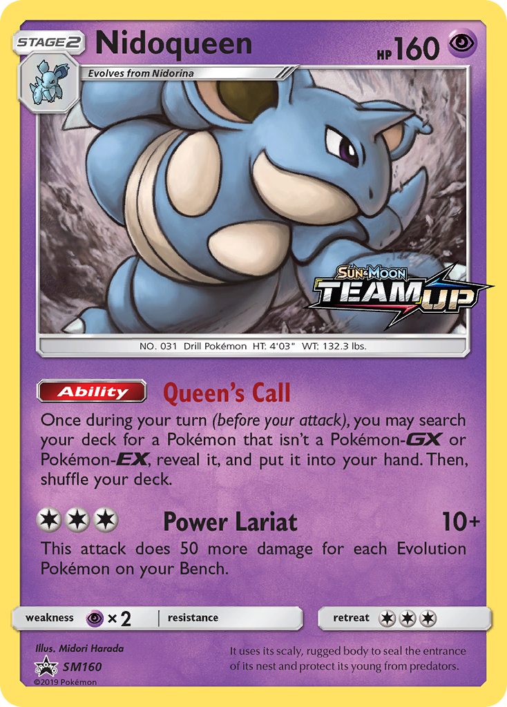 Nidoqueen (SM160) [Sun & Moon: Black Star Promos] | Jomio and Rueliete's Cards and Comics