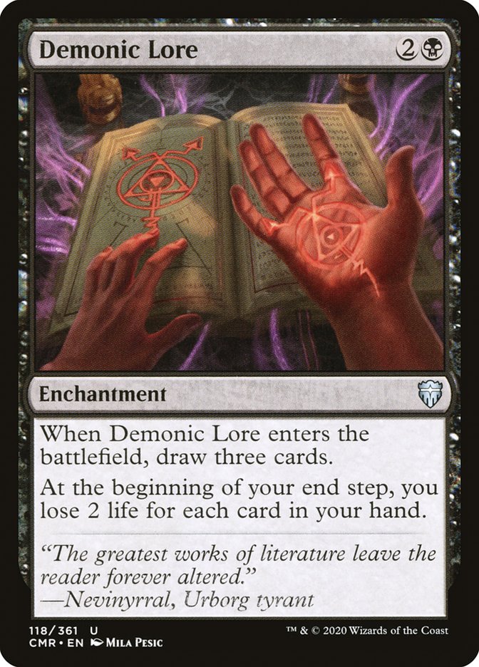 Demonic Lore [Commander Legends] | Jomio and Rueliete's Cards and Comics