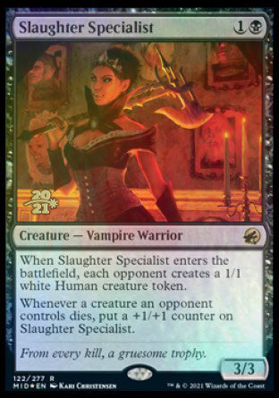 Slaughter Specialist [Innistrad: Midnight Hunt Prerelease Promos] | Jomio and Rueliete's Cards and Comics