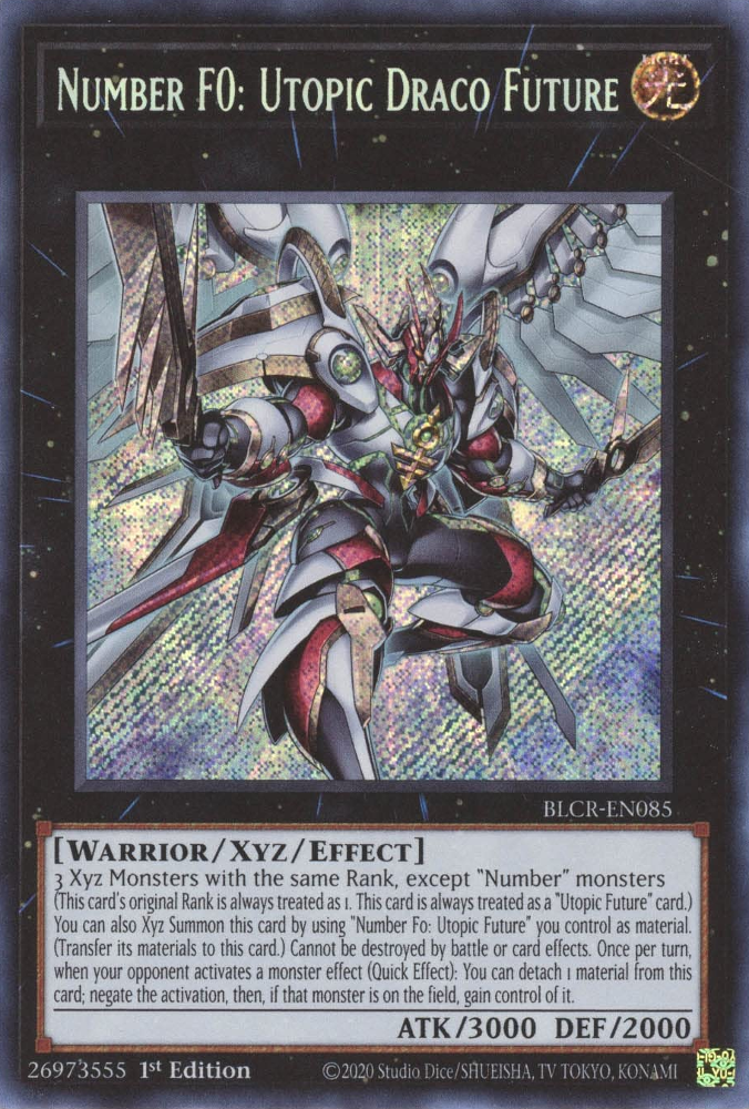Number F0: Utopic Draco Future [BLCR-EN085] Secret Rare | Jomio and Rueliete's Cards and Comics