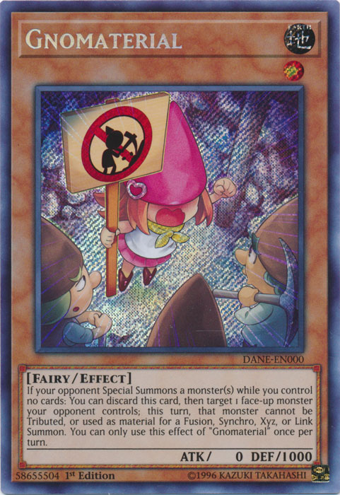 Gnomaterial [DANE-EN000] Secret Rare | Jomio and Rueliete's Cards and Comics