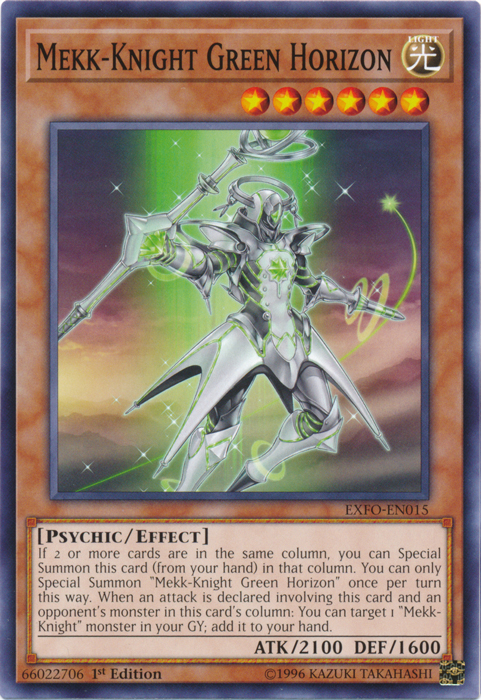 Mekk-Knight Green Horizon [EXFO-EN015] Common | Jomio and Rueliete's Cards and Comics