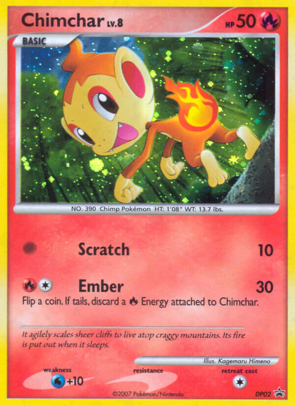 Chimchar (DP02) [Diamond & Pearl: Black Star Promos] | Jomio and Rueliete's Cards and Comics
