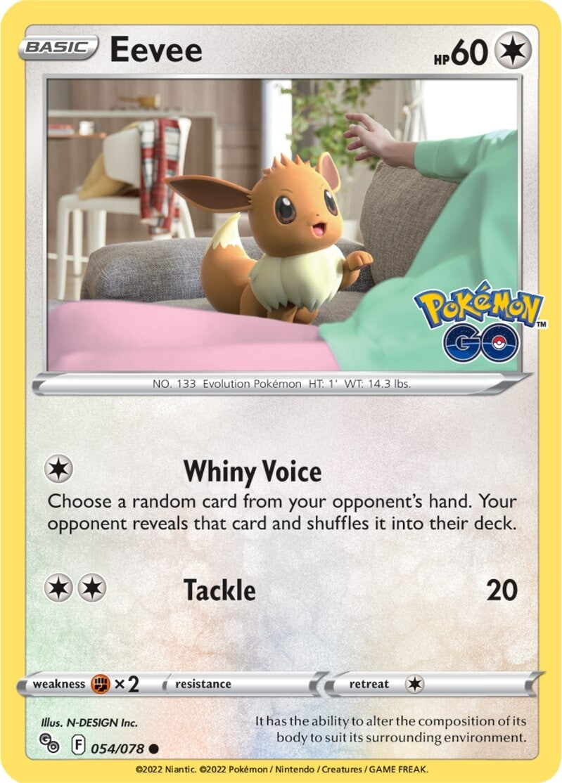 Eevee (054/078) [Pokémon GO] | Jomio and Rueliete's Cards and Comics