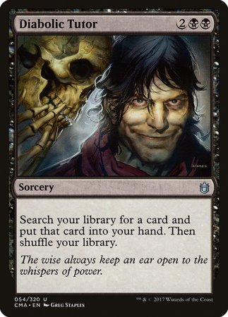 Diabolic Tutor [Commander Anthology] | Jomio and Rueliete's Cards and Comics
