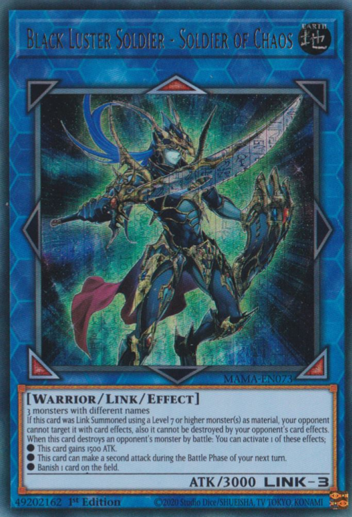 Black Luster Soldier - Soldier of Chaos [MAMA-EN073] Ultra Pharaoh's Rare | Jomio and Rueliete's Cards and Comics