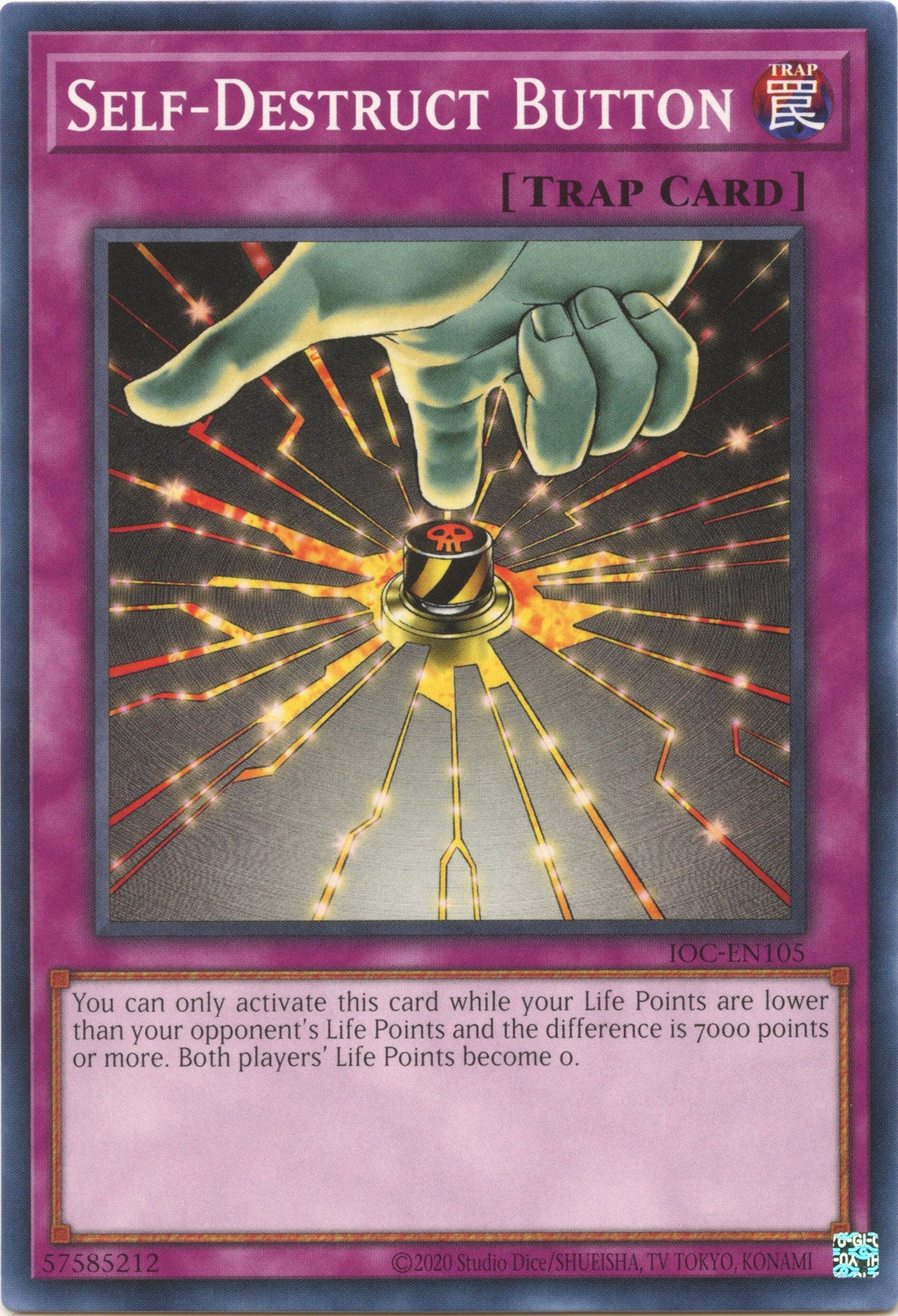 Self-Destruct Button (25th Anniversary) [IOC-EN105] Common | Jomio and Rueliete's Cards and Comics