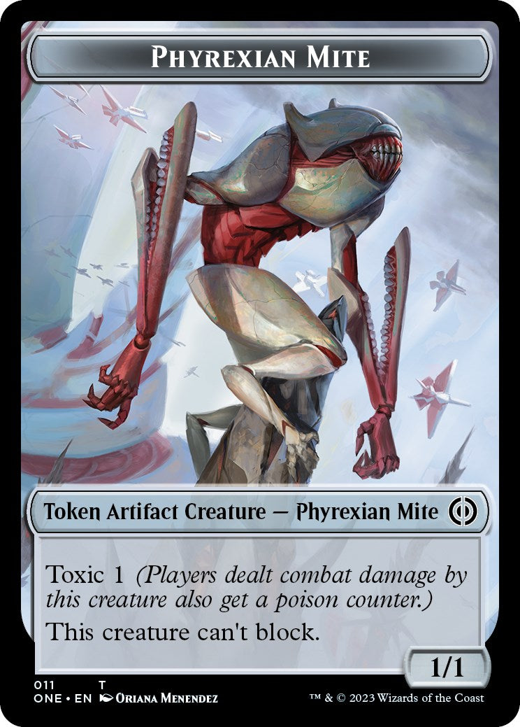 Phyrexian Mite // Phyrexian Insect Double-Sided Token [Phyrexia: All Will Be One Commander Tokens] | Jomio and Rueliete's Cards and Comics