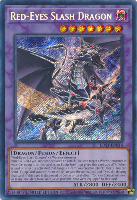 Red-Eyes Slash Dragon [LDS1-EN014] Secret Rare | Jomio and Rueliete's Cards and Comics