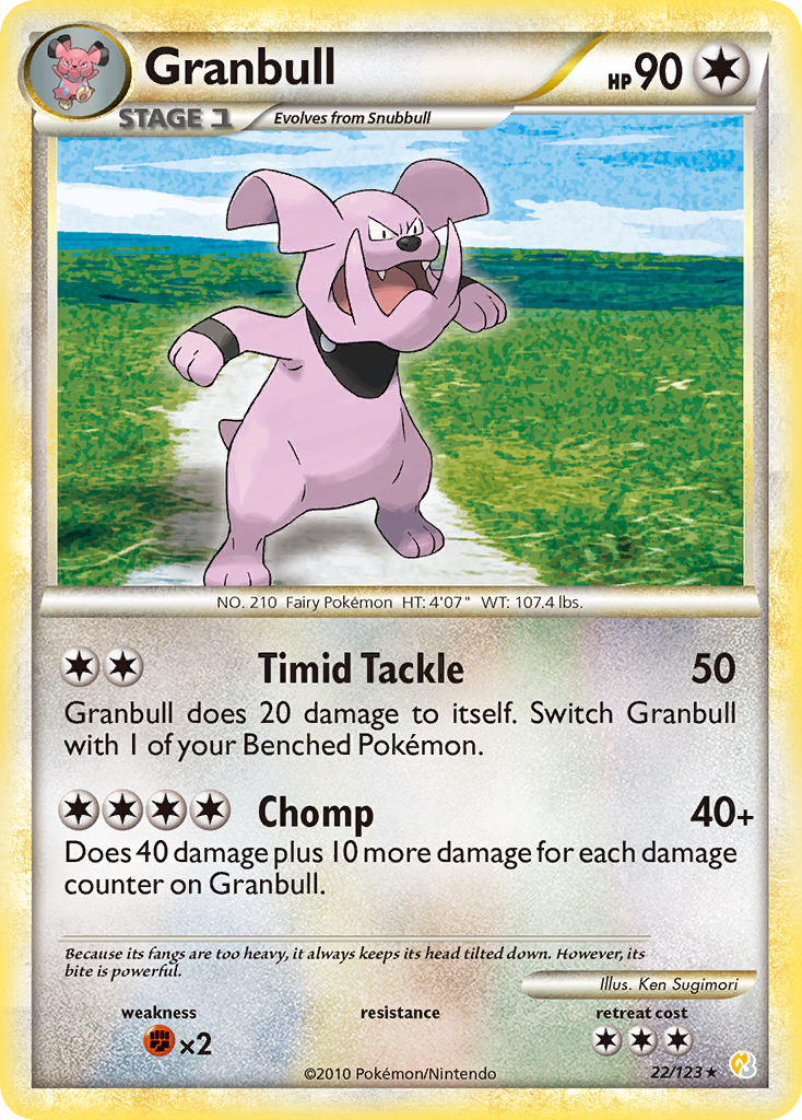Granbull (22/123) [HeartGold & SoulSilver: Base Set] | Jomio and Rueliete's Cards and Comics