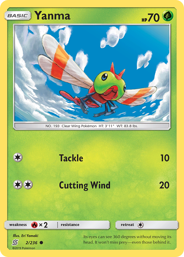 Yanma (2/236) [Sun & Moon: Unified Minds] | Jomio and Rueliete's Cards and Comics