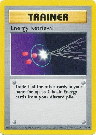 Energy Retrieval (81/102) [Base Set Shadowless Unlimited] | Jomio and Rueliete's Cards and Comics